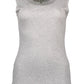 Silvian Heach Chic Gray Wide Shoulder Tank with Logo