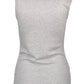 Silvian Heach Chic Gray Wide Shoulder Tank with Logo