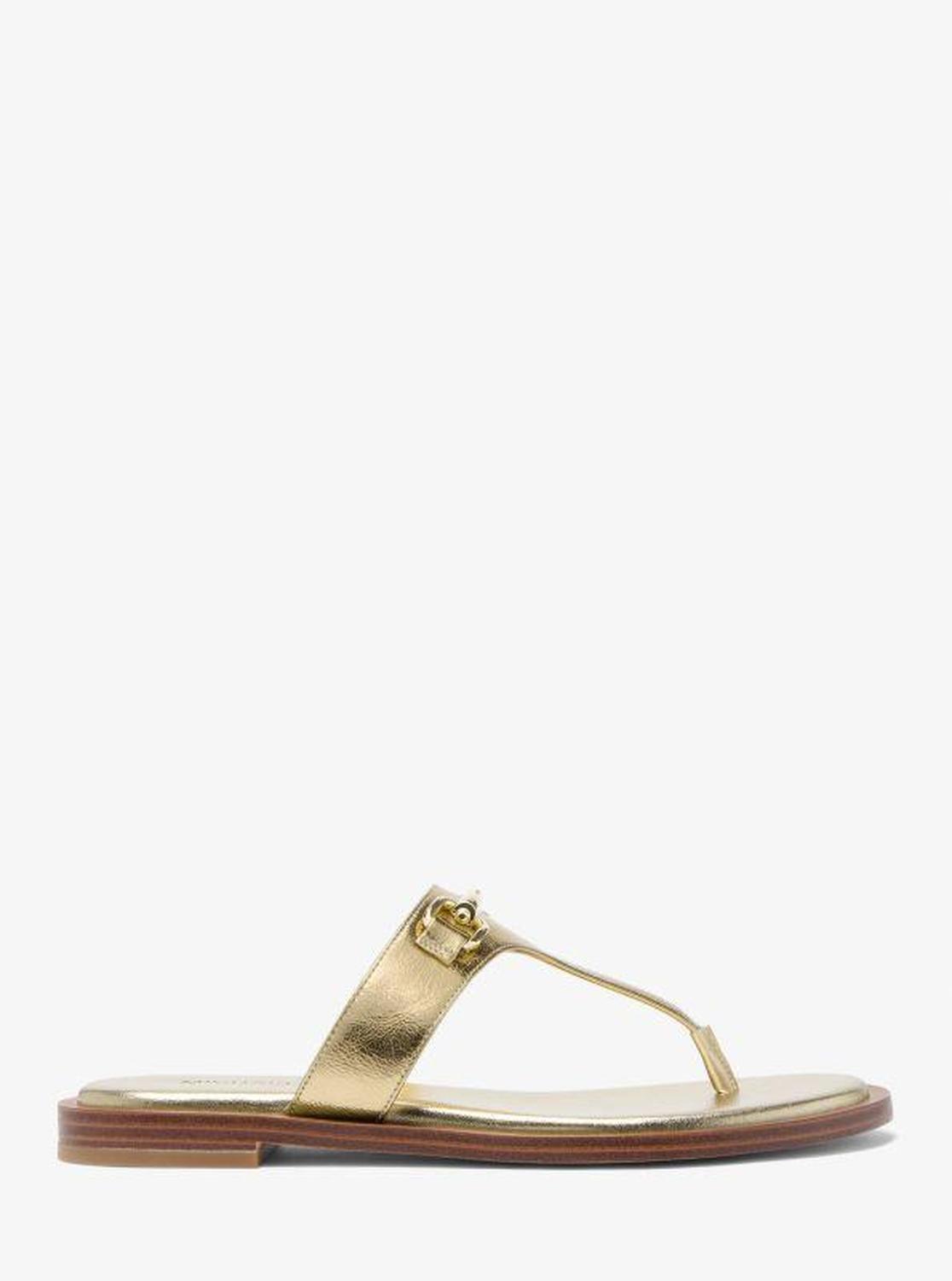 Carson Crackled Metallic Leather Sandal