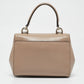 Beige Leather Extra Small Ava Top Handle Bag