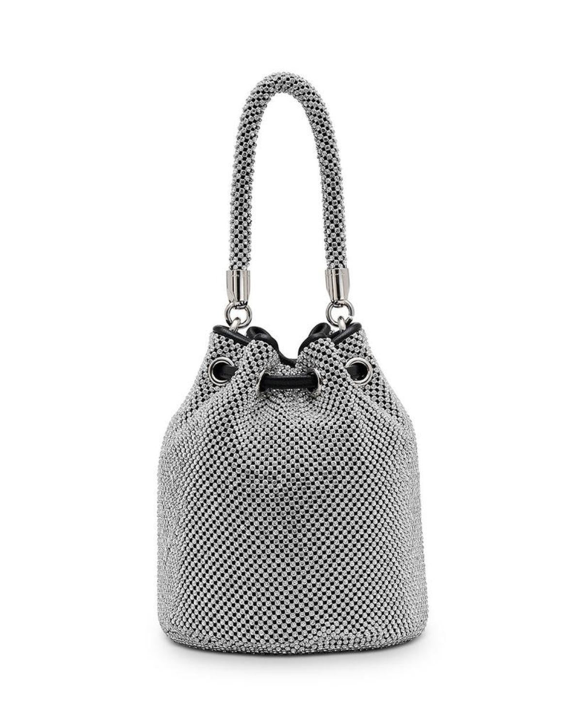 The Rhinestone Crossbody Bucket Bag