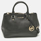 Black Leather Medium Sutton Tote