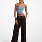 Stretch Organic Cotton Wide-Leg Cargo Pants