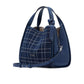 Knott Denim Check Medium Crossbody Tote