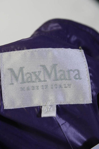 Max Mara Womens Lightweight Full Zip High Neck Windbreaker Jacket Purple