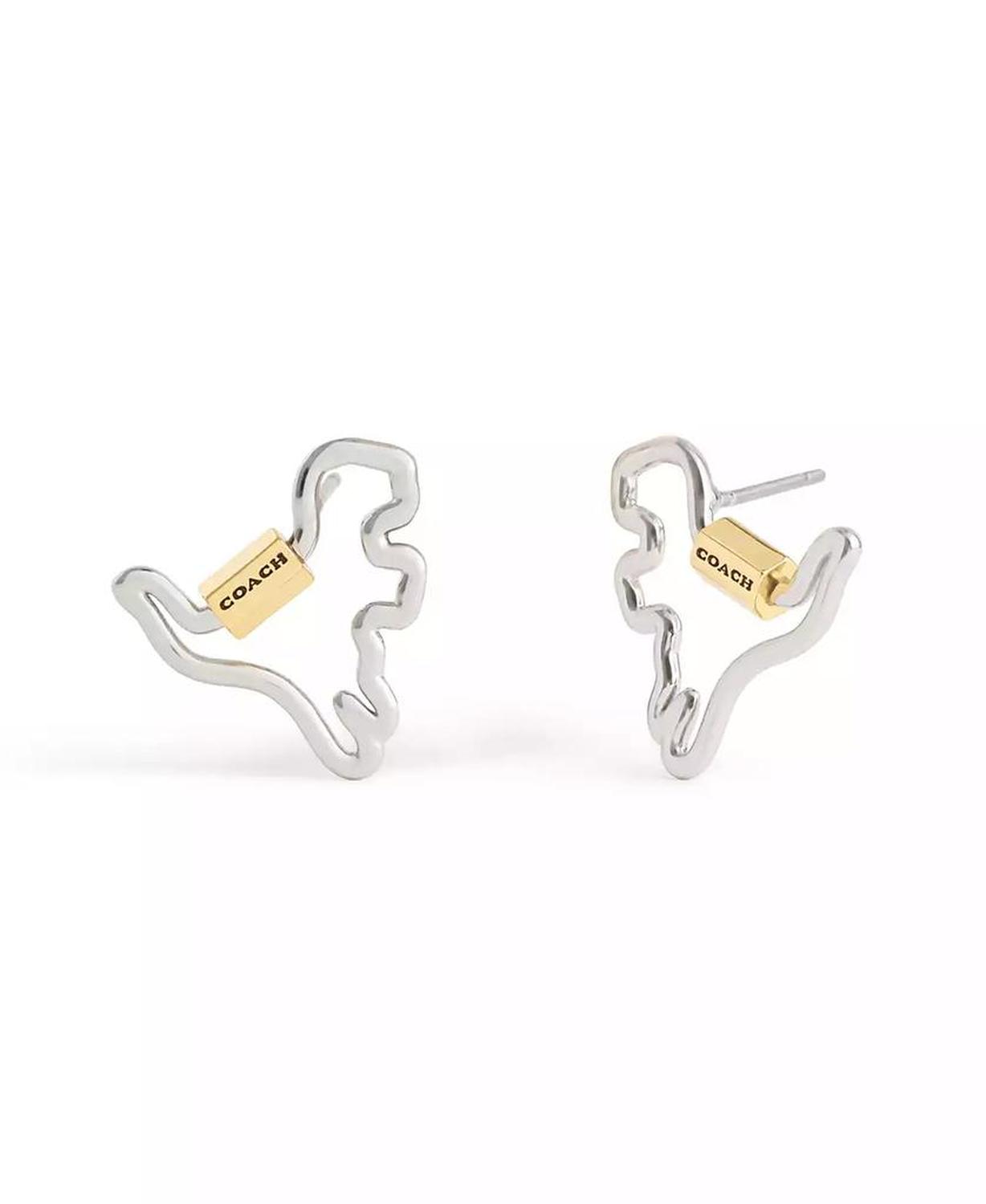 Two-Tone Signature Carabiner Rexy Stud Earrings