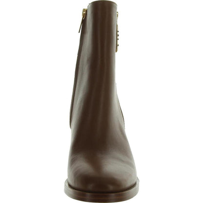 Womens Faux Leather Almond Toe Knee-High Boots