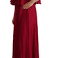 PLEIN SUD Elegant Silk Sleeveless Ruffled Maxi Dress