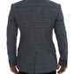 Dolce & Gabbana Elegant Blue Checkered Slim Fit Blazer