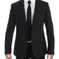 Dolce & Gabbana Chic Gray Striped Wool Blazer Jacket