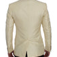 Dolce & Gabbana Sophisticated Beige Polka Dotted Blazer & Vest