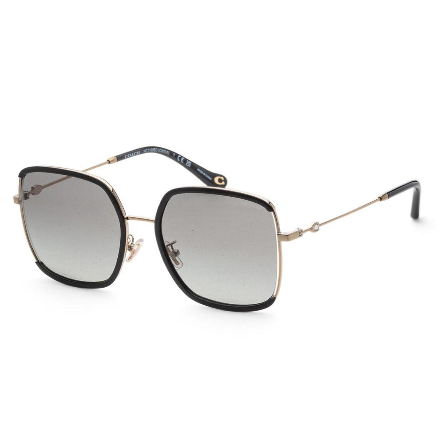 Coach Women's Sunglasses Light Gold / Black 58mm Sunglasses