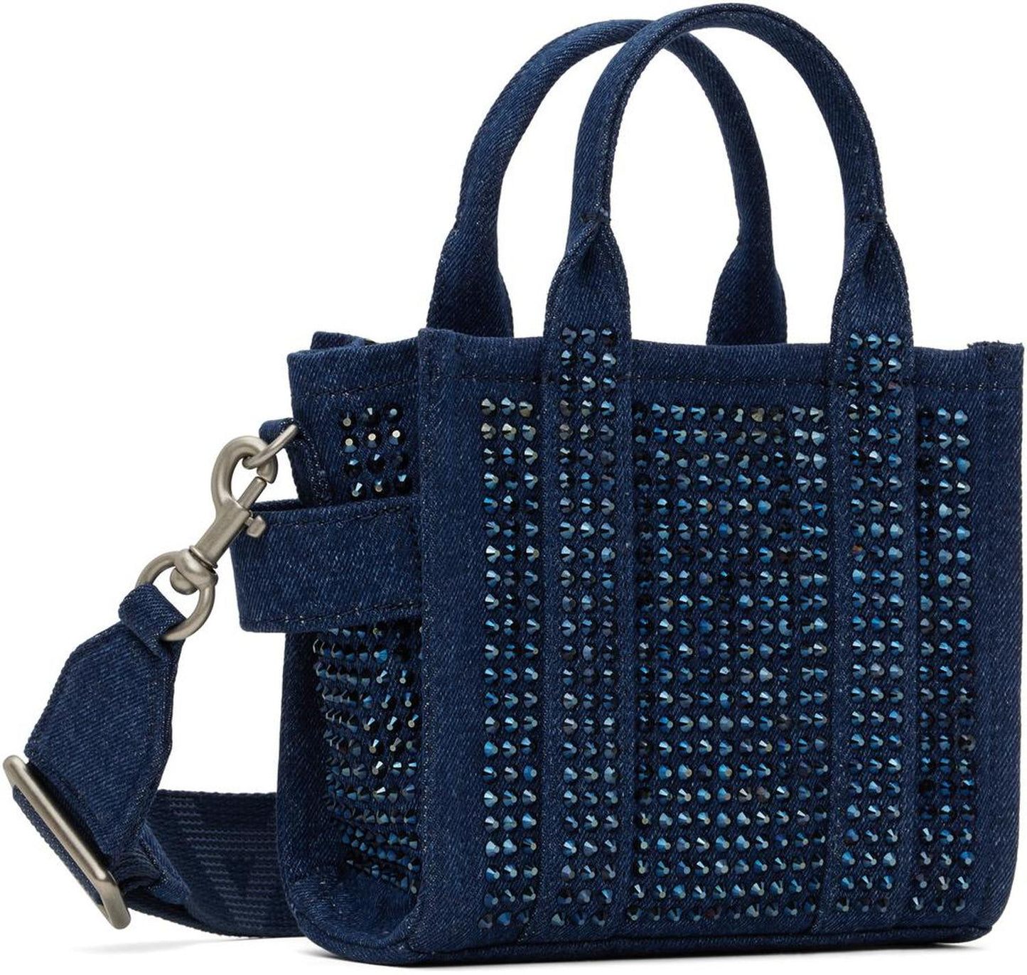 Blue 'The Crystal Denim Crossbody' Tote