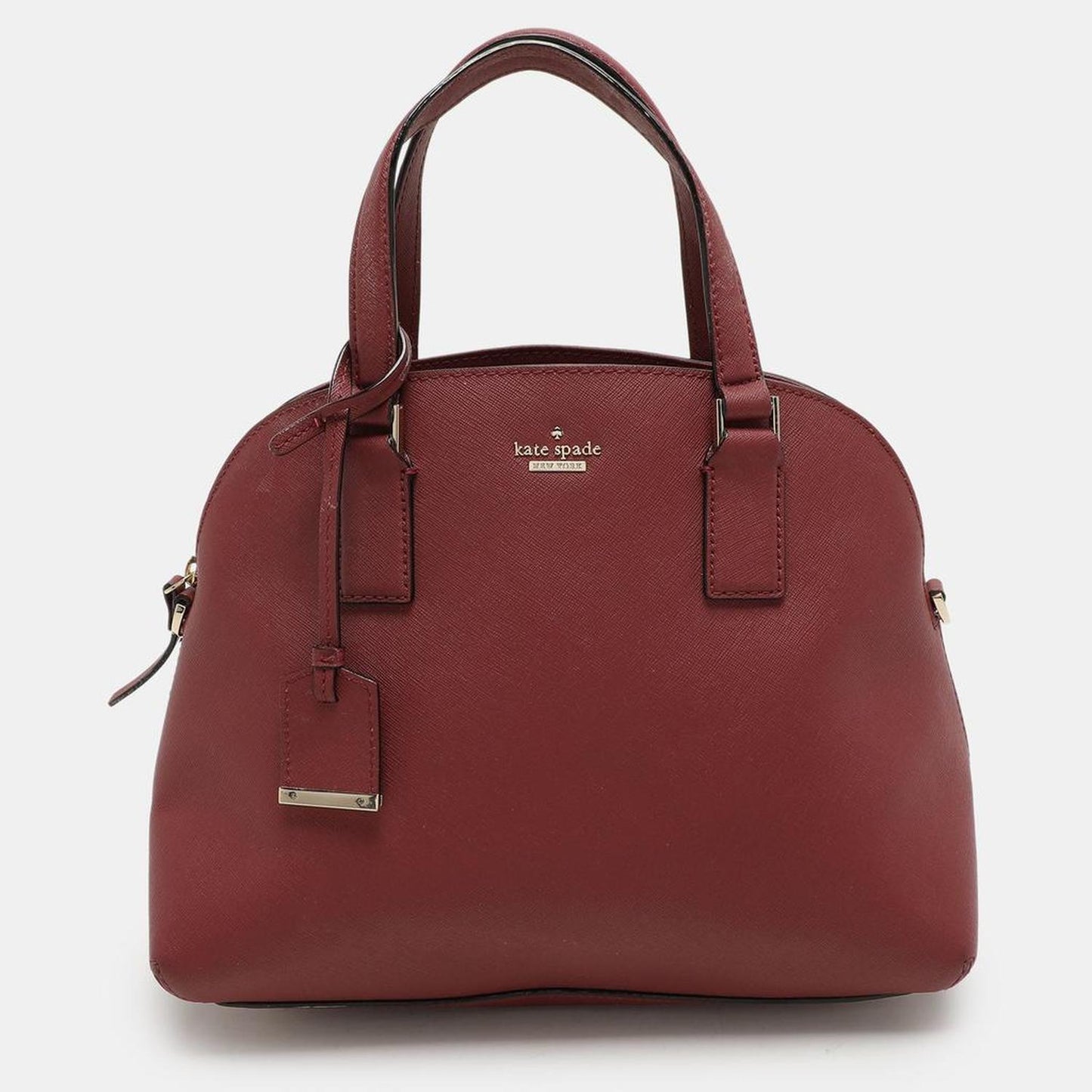 Burgundy Leather Sylvia Dome Satchel