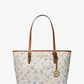 Jet Set Charm Medium Floral Print Logo Tote Bag