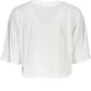 Fila Elegant White Logo Tee with Wide Neckline