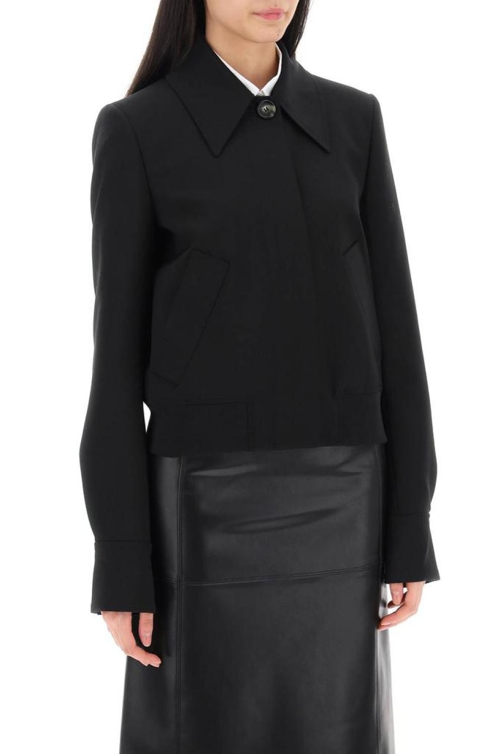 Sportmax Stretch Wool Bomber Jacket