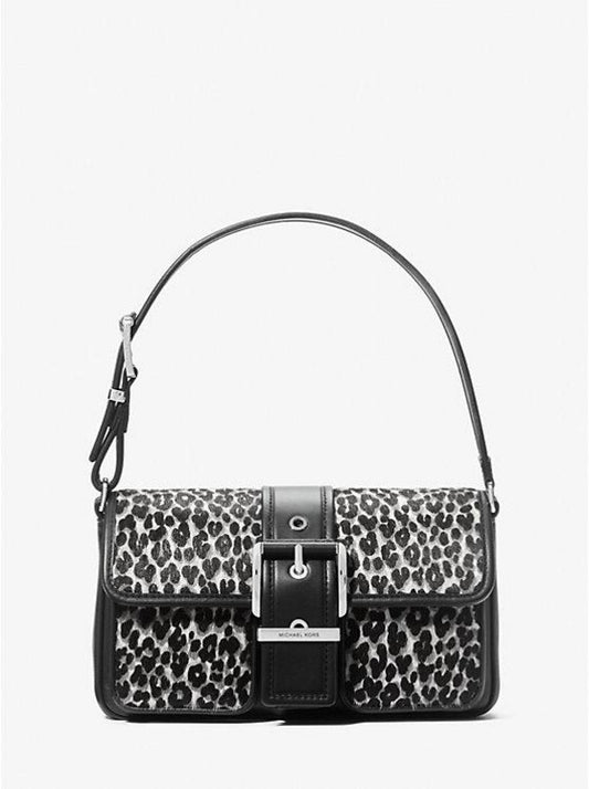 Colby Medium Leopard Print Calf Hair Shoulder Bag