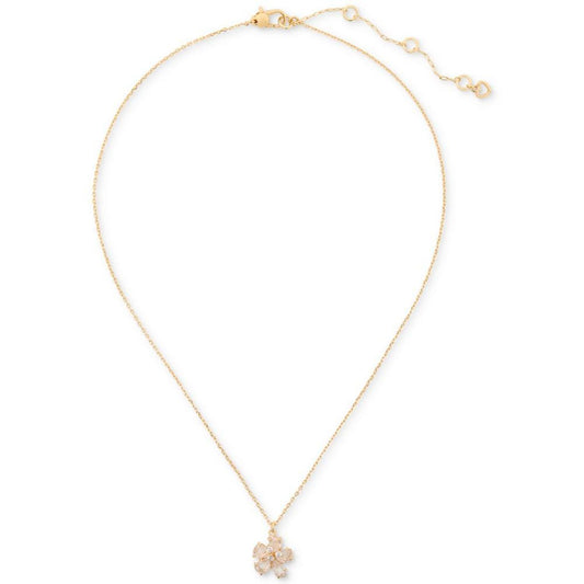 Gold-Tone Paradise Flower Mini Pendant Necklace, 16" + 3" extender