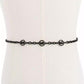 Women's Mini Chain Belt with Pave Logos