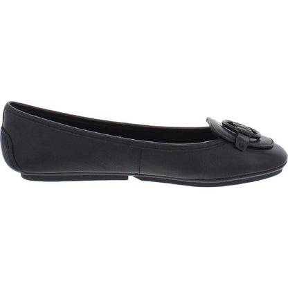 Lillie Womens Logo Slip On Ballet Flats