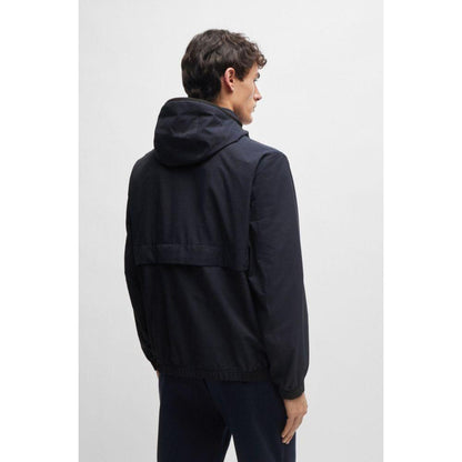 Regular-fit hooded jacket in air-mesh stretch fabric