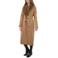 Women's Faux-Fur-Collar Belted Coat