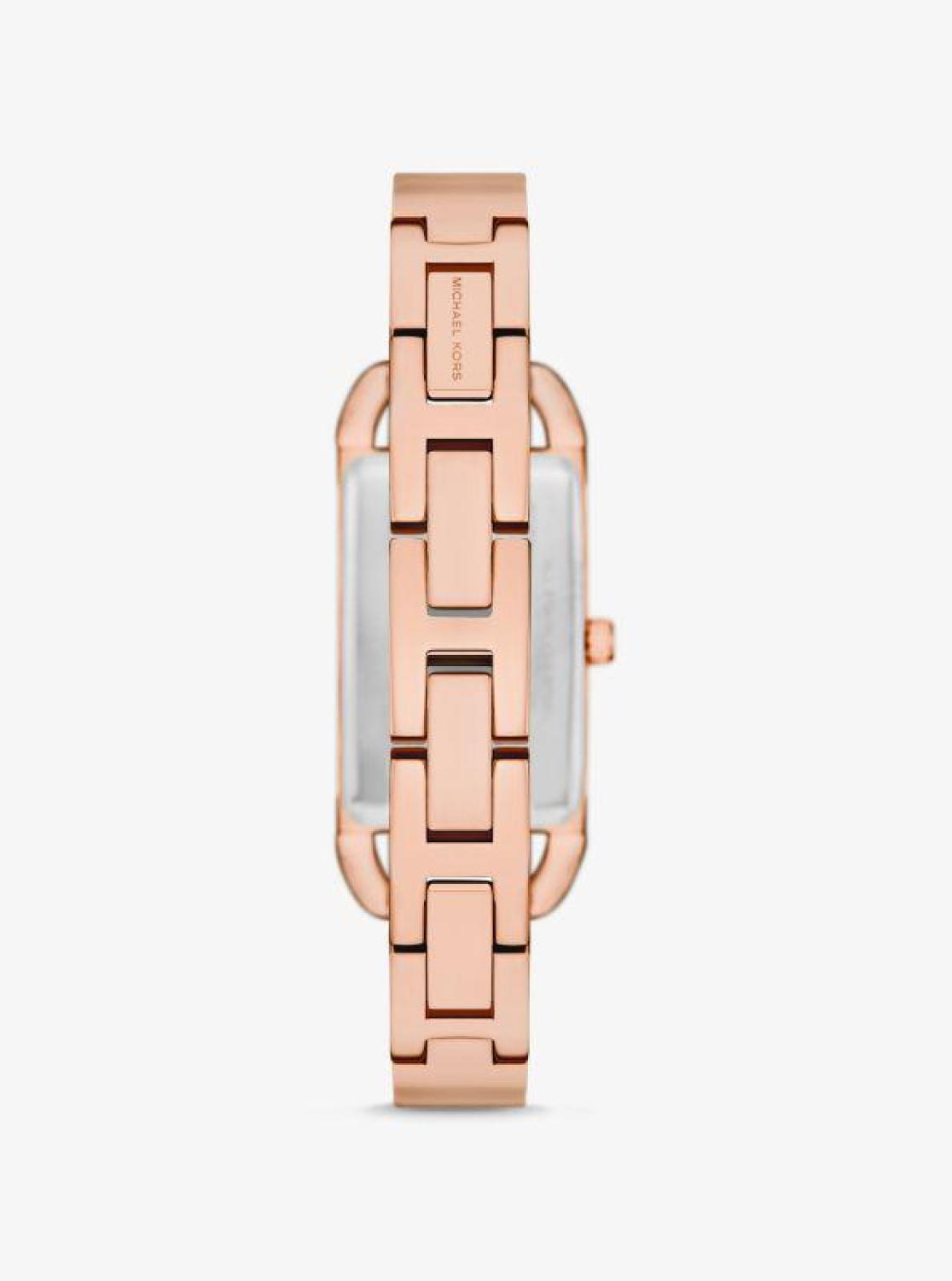 Mini Empire Pavé Rose Gold-Tone Bangle Watch