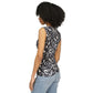 Women's Animal-Print Ruched Sleeveless Top