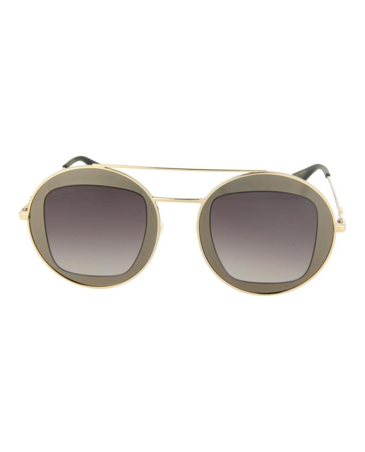 Round-Frame Metal Sunglasses