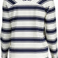 Gant Chic Long-Sleeved White Cotton Tee with V-Neck Detail