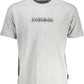 Napapijri Gray Cotton Men T-Shirt