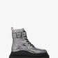 Colby Crackled Metallic Leather Combat Boot