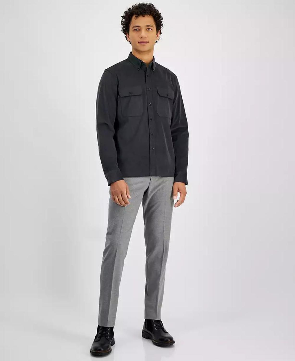 Men's Classic-Fit Micro-Cord Shirt