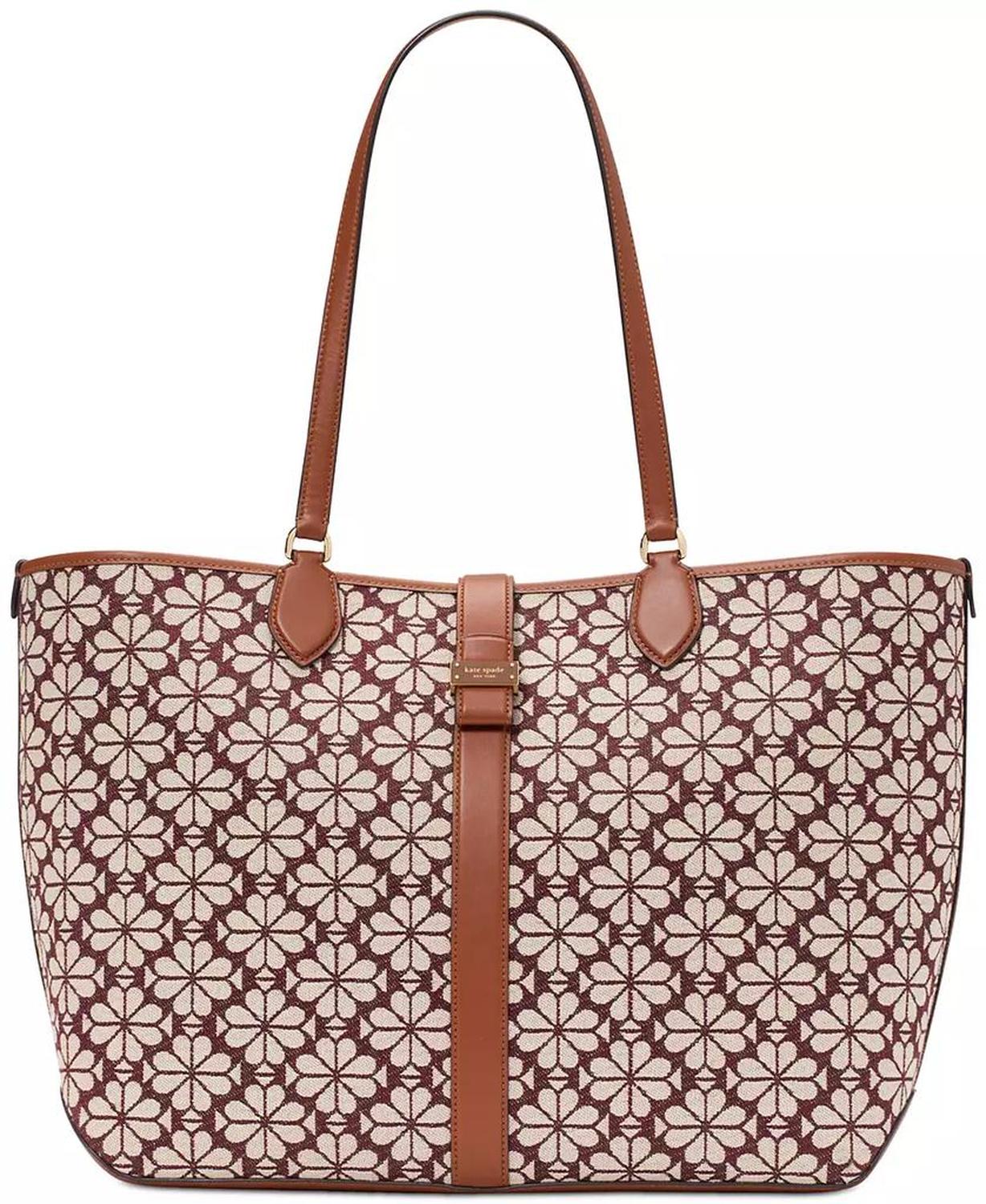 Spade Flower Jacquard Open Tote Bag