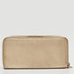 Michael Kors Gold Leather Jet Set Zip Around Continental Wallet