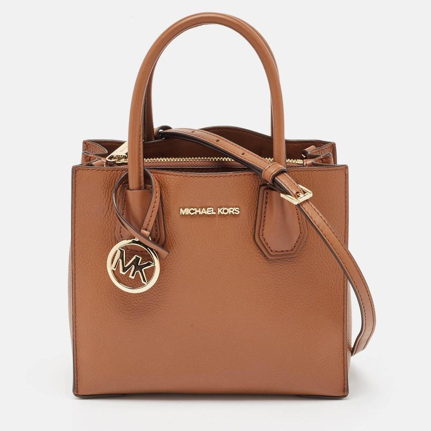 Michael Kors Brown Leather Small Mercer Tote..