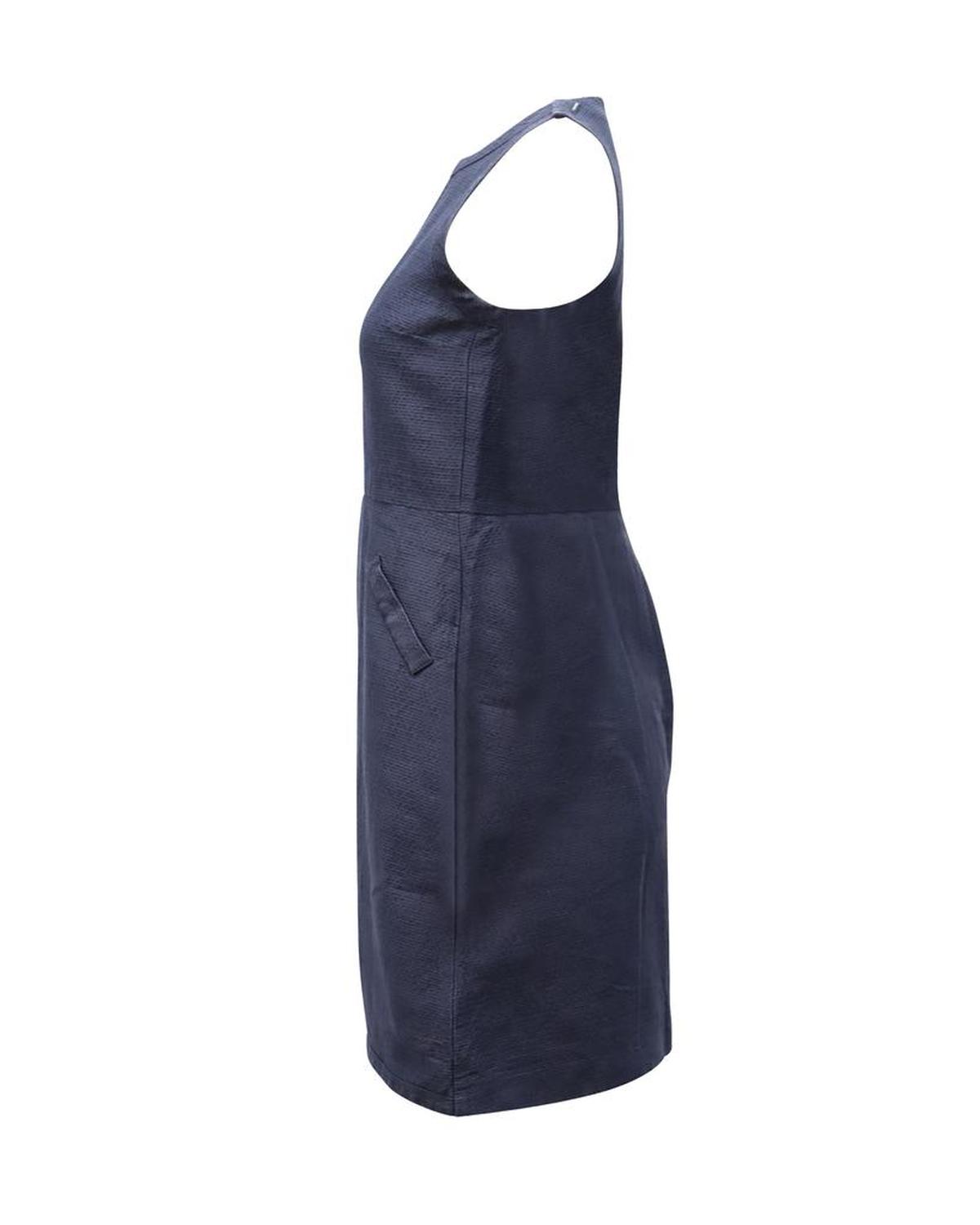 'S Max Mara Halter Dress in Navy Blue Cotton