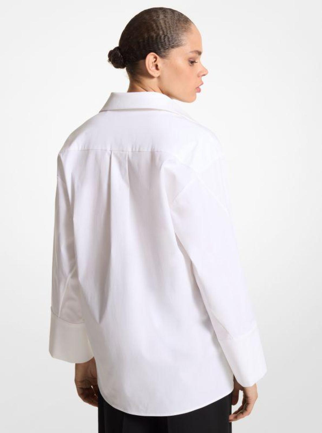 Organic Stretch Cotton Poplin Oversized Shirt