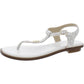 Womens Leather T-Strap Slingback Sandals