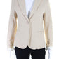 Marc Jacobs Women's Long Sleeves Lined One Button Blazer Beige