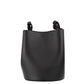 Burberry Lorne Small Black Pebbled Leather Bucket Crossbody Handbag Purse