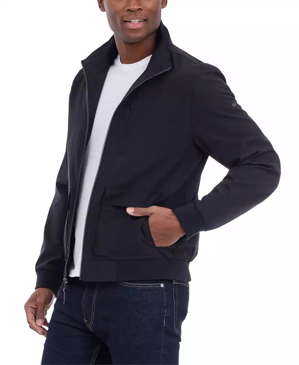 Men's Solid-Color Stand-Collar Hipster Jacket