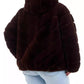 Plus Size Hooded Faux-Fur Coat