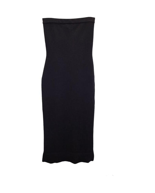 Michael Kors Strapless Midi Dress in Black Cashmere