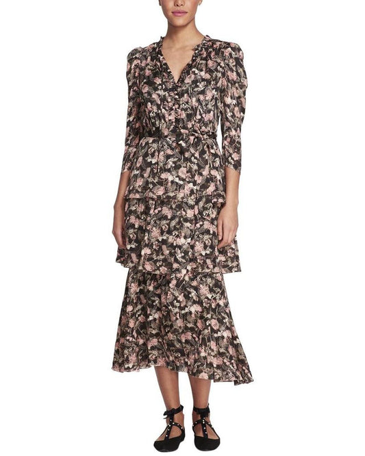 Marchesa Notte Juniper Floral Dress