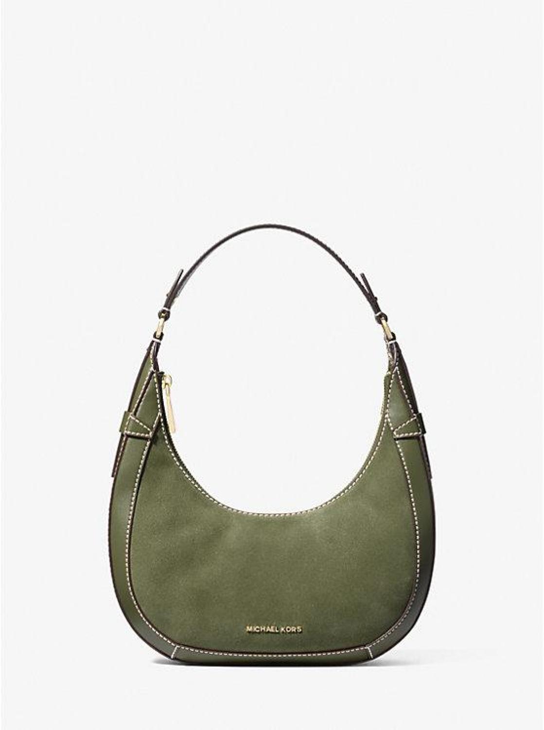 Preston Small Suede Crescent Shoulder Bag