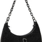 Black 'The Rhinestone Small Curve' Bag