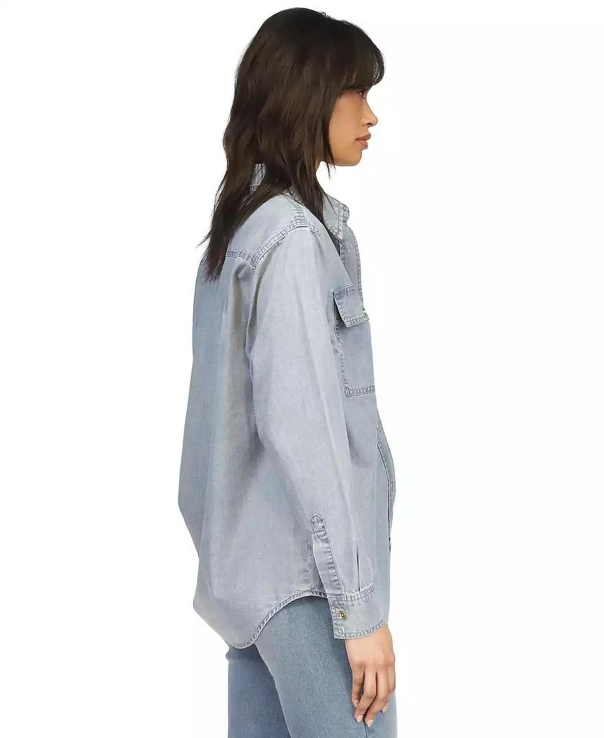 Women's Chambray Button-Front Top