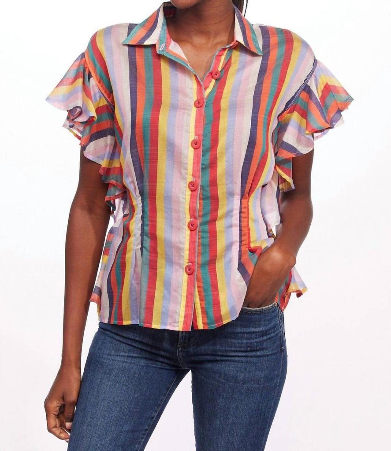 Berenice Top In Fiesta Stripes